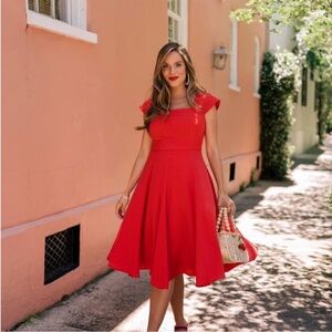 Gal Meets Glam Regina Fit and Flare Dress